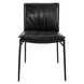 Mayer Jet Black Leather Upholstered Dining Chair Set of 2