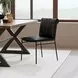 Mayer Jet Black Leather Upholstered Dining Chair Set of 2