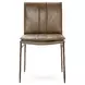 Mayer Adobe Tan Leather Upholstered Dining Chair Set of 2