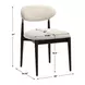 Alden Off White Upholstered Dining Chair Set of 2