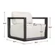 Carlisle Oyster White and Java Black Upholstered Outdoor Lounge Chair