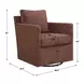 Oakley Canyon and Blush Upholstered Swivel Glider Accent Chair