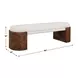 Grafton Off White Upholstered Accent Bench