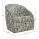 Hamilton Moss and Ivory Upholstered Swivel Accent Chair