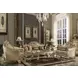 Vendome II Bone 67" Loveseat with Pillow and Nailhead Trim