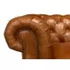 English Cuba Brown Tufted Club 89" Sofa