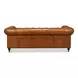 English Cuba Brown Tufted Club 89" Sofa