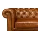 English Cuba Brown Tufted Club 89" Sofa