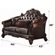 Vendome II Two Tone Dark Brown 66" Loveseat with Pillow and Nailhead Trim