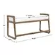 Alden Snow White Performance Fabric Upholstered Bed Bench