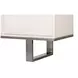 Bronzini Embossed White Leather 4 Door Credenza
