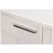 Bronzini Embossed White Leather 4 Door Credenza