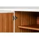 Bronzini Embossed White Leather 4 Door Credenza