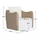 Kingsley Oyster White Upholstered Outdoor Swivel Lounge Chair