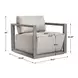 Carlisle Dove Upholstered Outdoor Lounge Chair