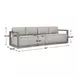 Carlisle Dove Outdoor 107" Large Sofa