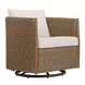 Cala Oatmeal Upholstered Outdoor Swivel Rocking Chair