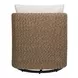 Cala Oatmeal Upholstered Outdoor Swivel Rocking Chair