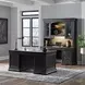 Vintner Hill Aged Charcoal and Caramel 66" Executive Credenza