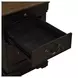 Vintner Hill Aged Charcoal and Caramel 66" Credenza with LED in Hutch