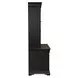 Vintner Hill Aged Charcoal and Caramel 66" Credenza with LED in Hutch