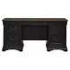 Vintner Hill Aged Charcoal and Caramel 66" Executive Home Office Set