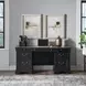 Vintner Hill Aged Charcoal and Caramel 66" Executive Credenza