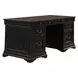 Vintner Hill Aged Charcoal and Caramel 66" Executive Home Office Set