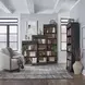 Vintner Hill Aged Charcoal and Caramel 72" Bookcase