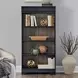 Vintner Hill Aged Charcoal and Caramel 60" Bookcase