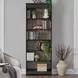 Vintner Hill Aged Charcoal and Caramel 84" Bookcase