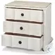 Courbee Bungalow White 3 Drawer Nightstand