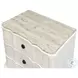 Courbee Bungalow White 3 Drawer Nightstand