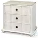 Courbee Bungalow White 3 Drawer Nightstand