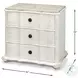 Courbee Bungalow White 3 Drawer Nightstand