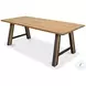 Missone Driftwood And Gunmetal Dining Table