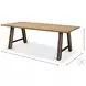 Missone Driftwood And Gunmetal Dining Table