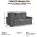 Rannis Pewter Full 76" Sofa Sleeper