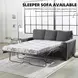 Rannis Pewter Full 76" Sofa Sleeper