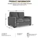 Rannis Pewter Twin 54" Sofa Sleeper