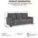 Rannis Pewter Queen 85" Sofa Sleeper