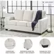 Rannis Snow Full 76" Sofa Sleeper