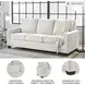 Rannis Snow Queen Sofa 85' Sleeper