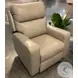Bristol Monaco Light Grey Leather Power Rocker Recliner with Power Headrest and Lumbar