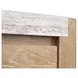 Plum Creek Sierra Brown and White 5 Drawer Marble Top Chest