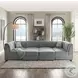 Bois Gray Velvet Modular Sectional
