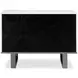 Bronzini Embossed White Leather 2 Door Credenza