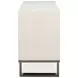 Bronzini Embossed White Leather 2 Door Credenza