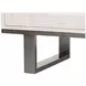 Bronzini Embossed White Leather 2 Door Credenza
