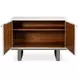 Bronzini Embossed White Leather 2 Door Credenza